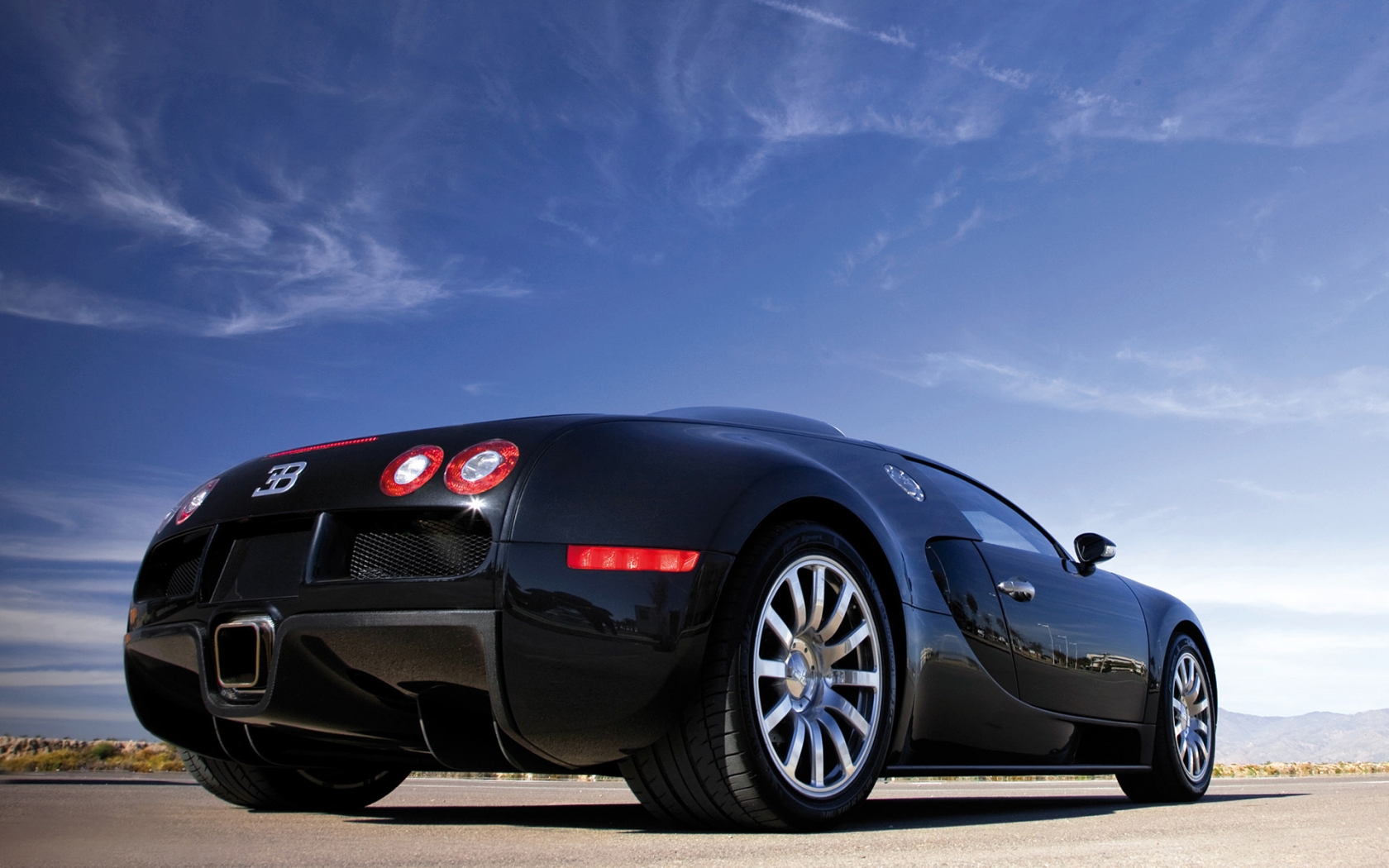 Bugatti Veyron Black HD Desktop Wallpaper Background