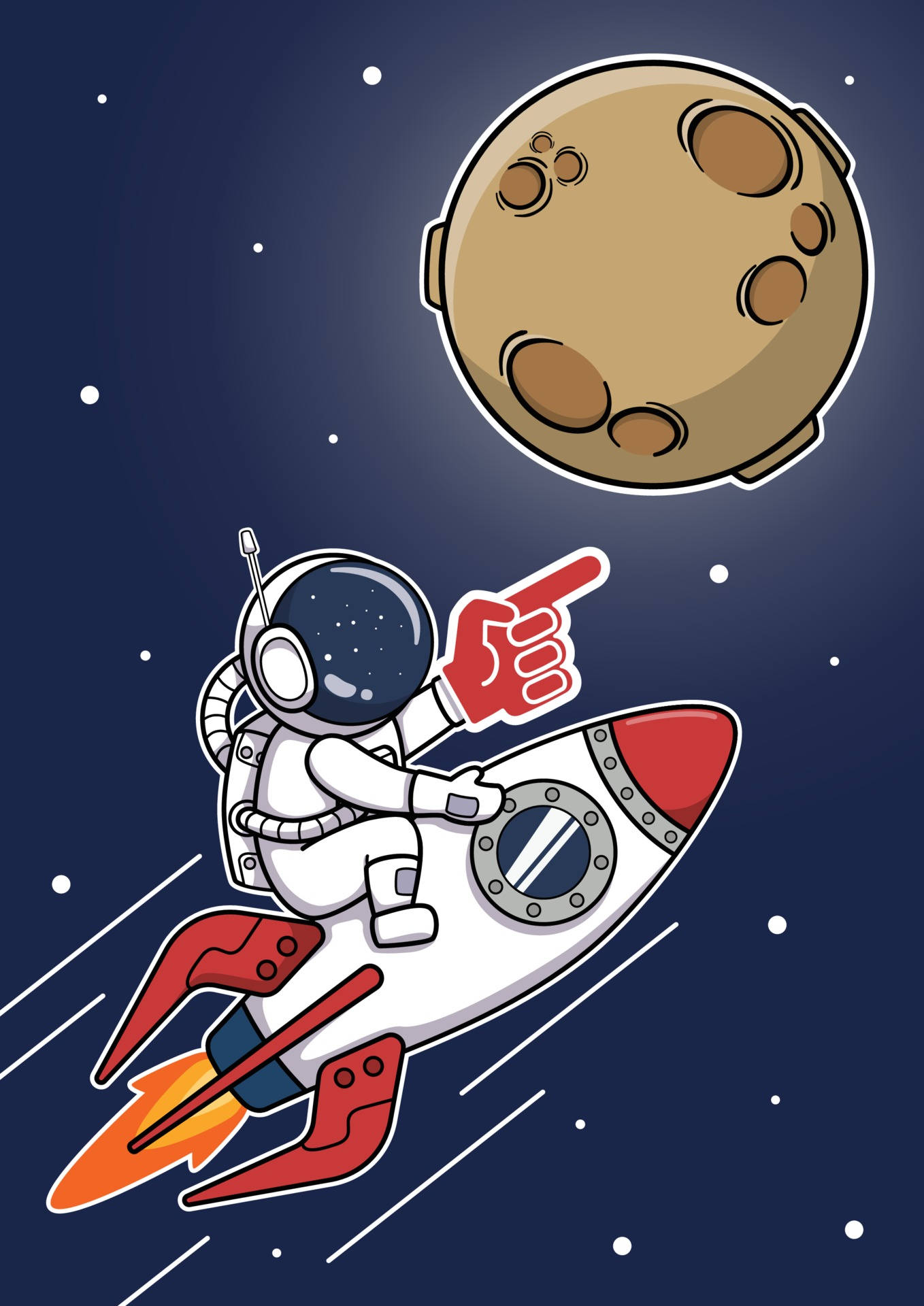 Cartoon Astronaut Wallpaper