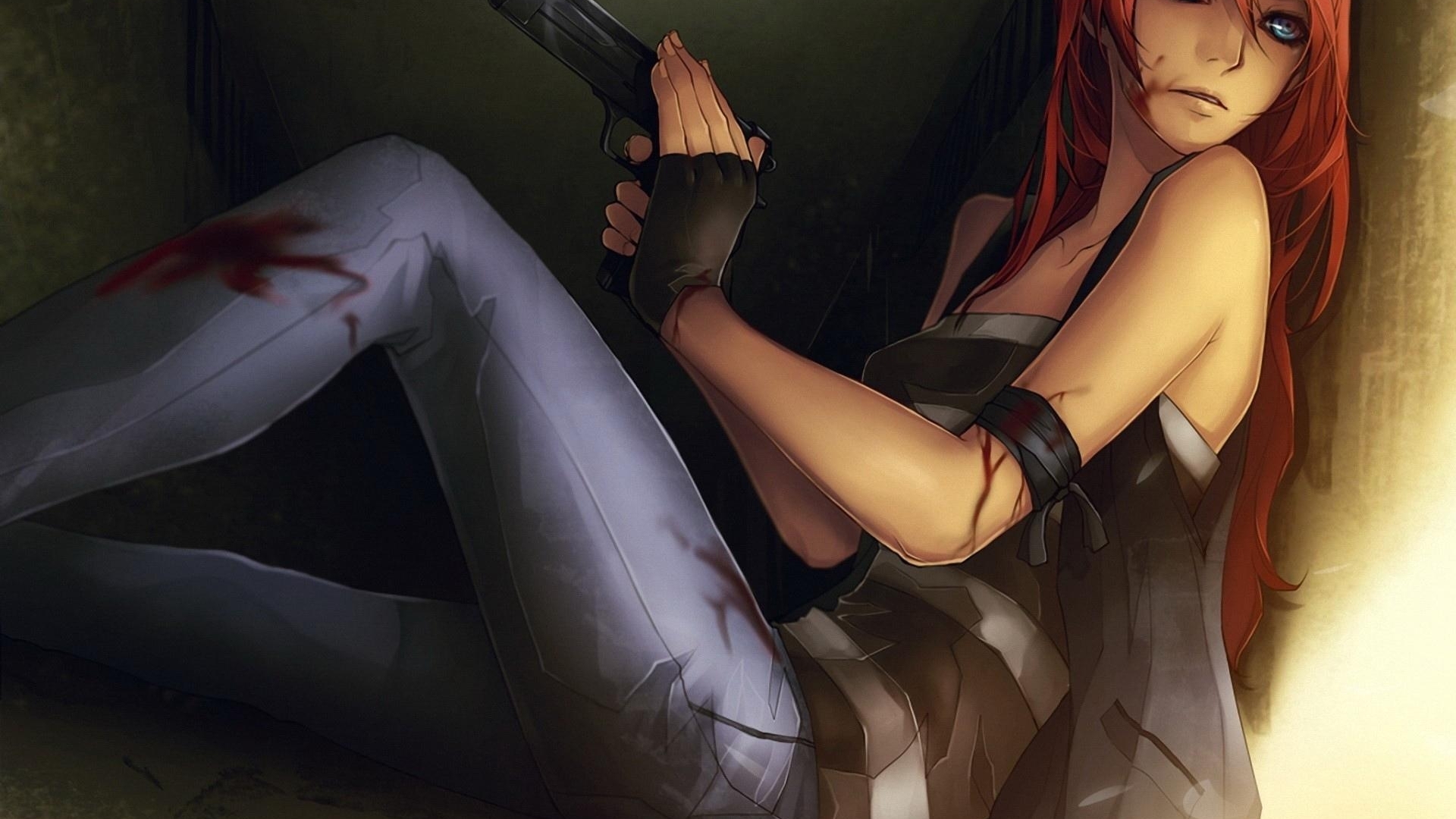 Cool Anime Girl With Gun HD Wallpaper