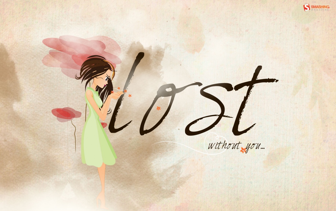 Lost Without You Wallpaper Stock Photos