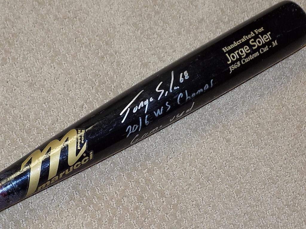 Jorge Soler Game Used Signed Marucci Bat Chicago Cubs Beckett