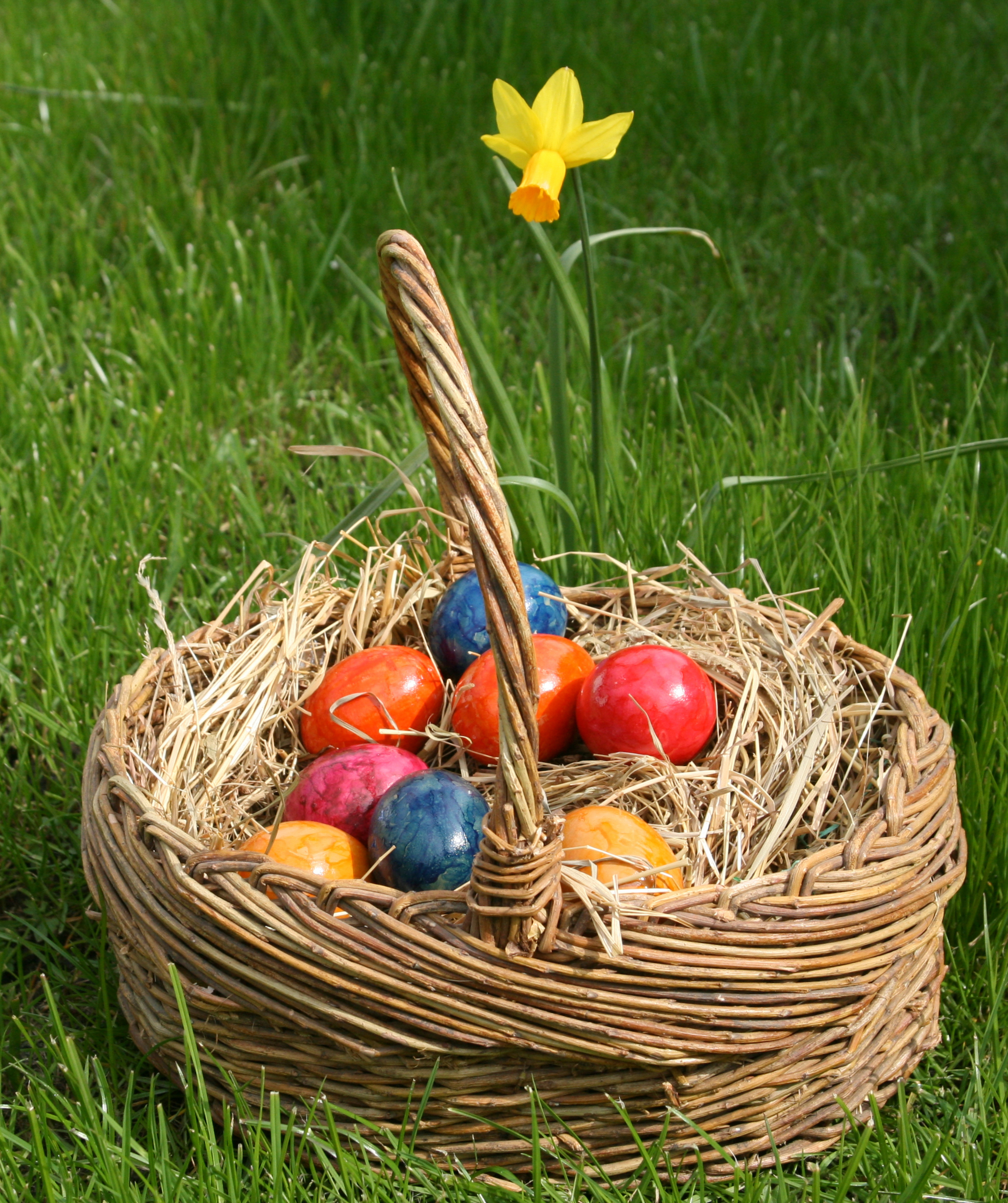 Basket Full Of Easter Eggs Wallpaper HD
