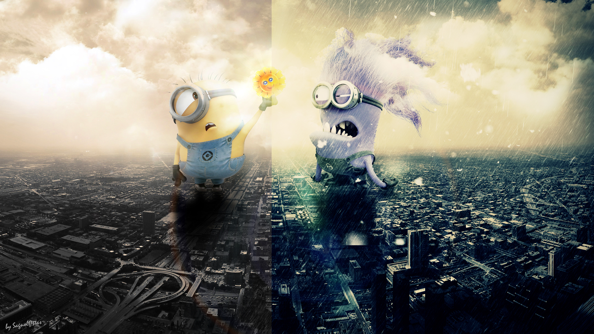Hot And Cold Weather Minions Wallpaper by SagnolTheGangster on