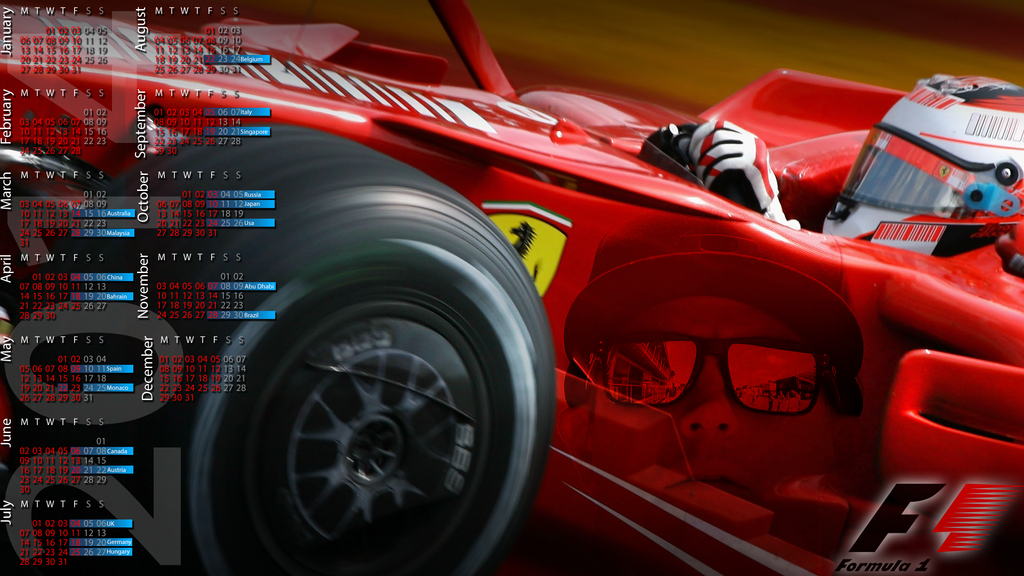 Kimi Raikkonen F1 Calendar HD By Montagesinc
