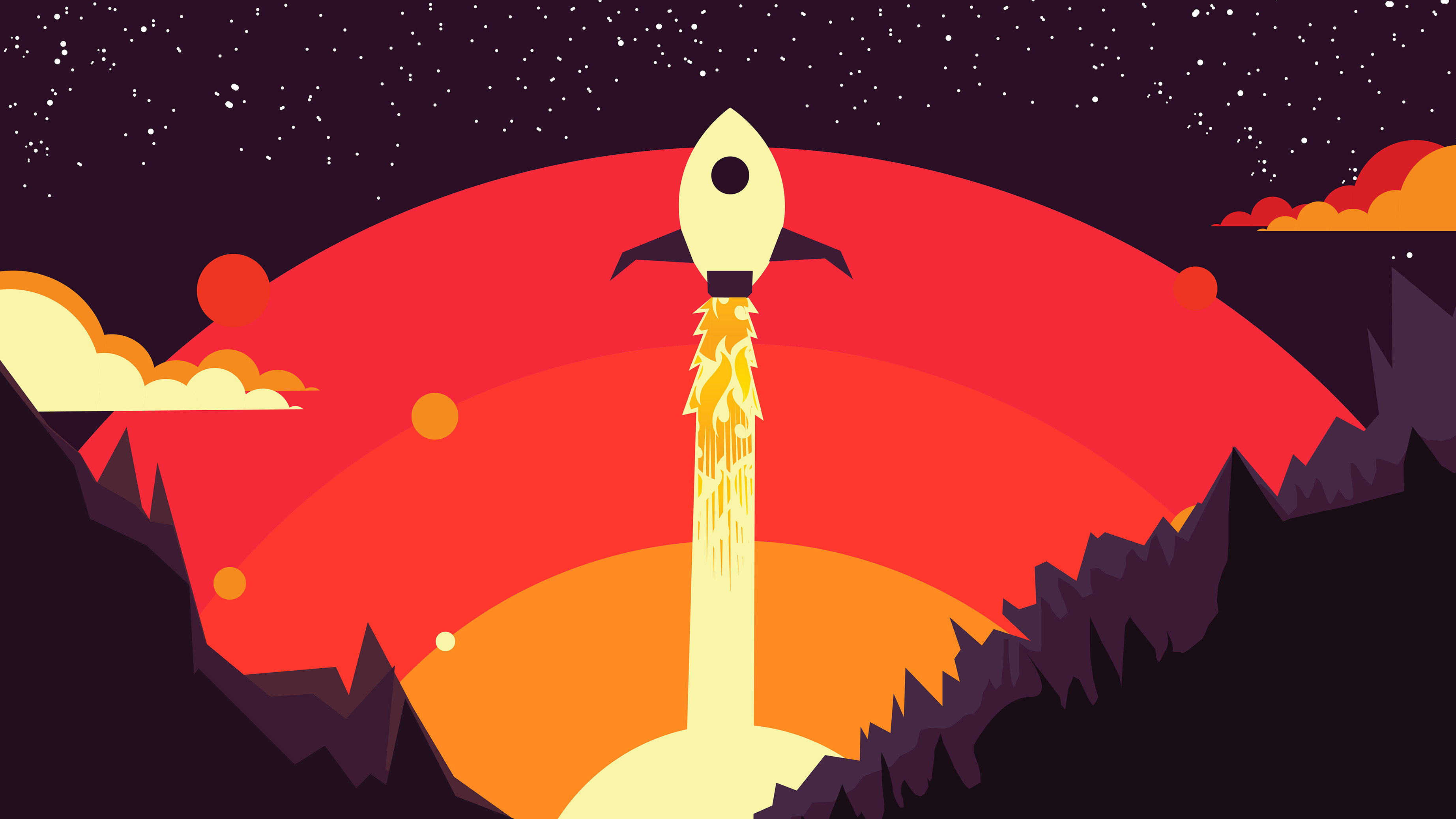 Rocket Launch Vector Artwork Wallpaper Hd Artist 4k Image