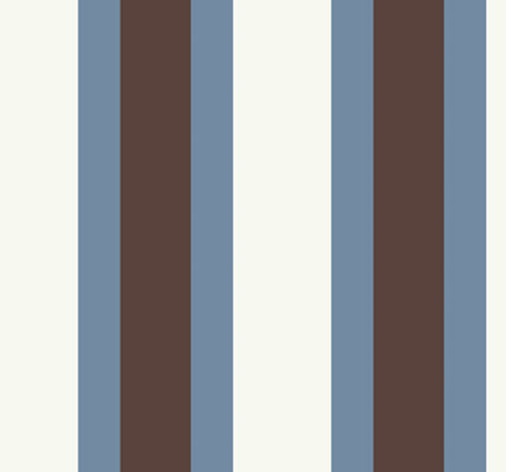 Blue And Brown Triple Treat Stripe Wallpaper Wall Sticker Outlet