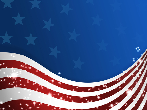 Wavy USA Flag with Stars   Web Backgrounds