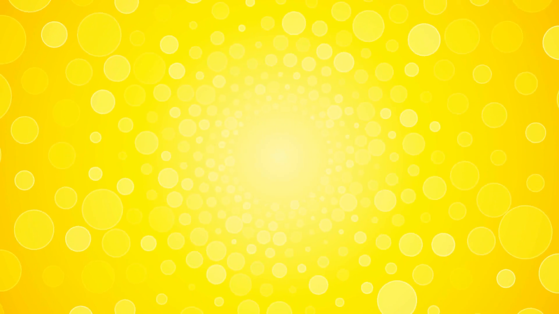 Rotating Bright Yellow Background With Circles Summer Sun Endless