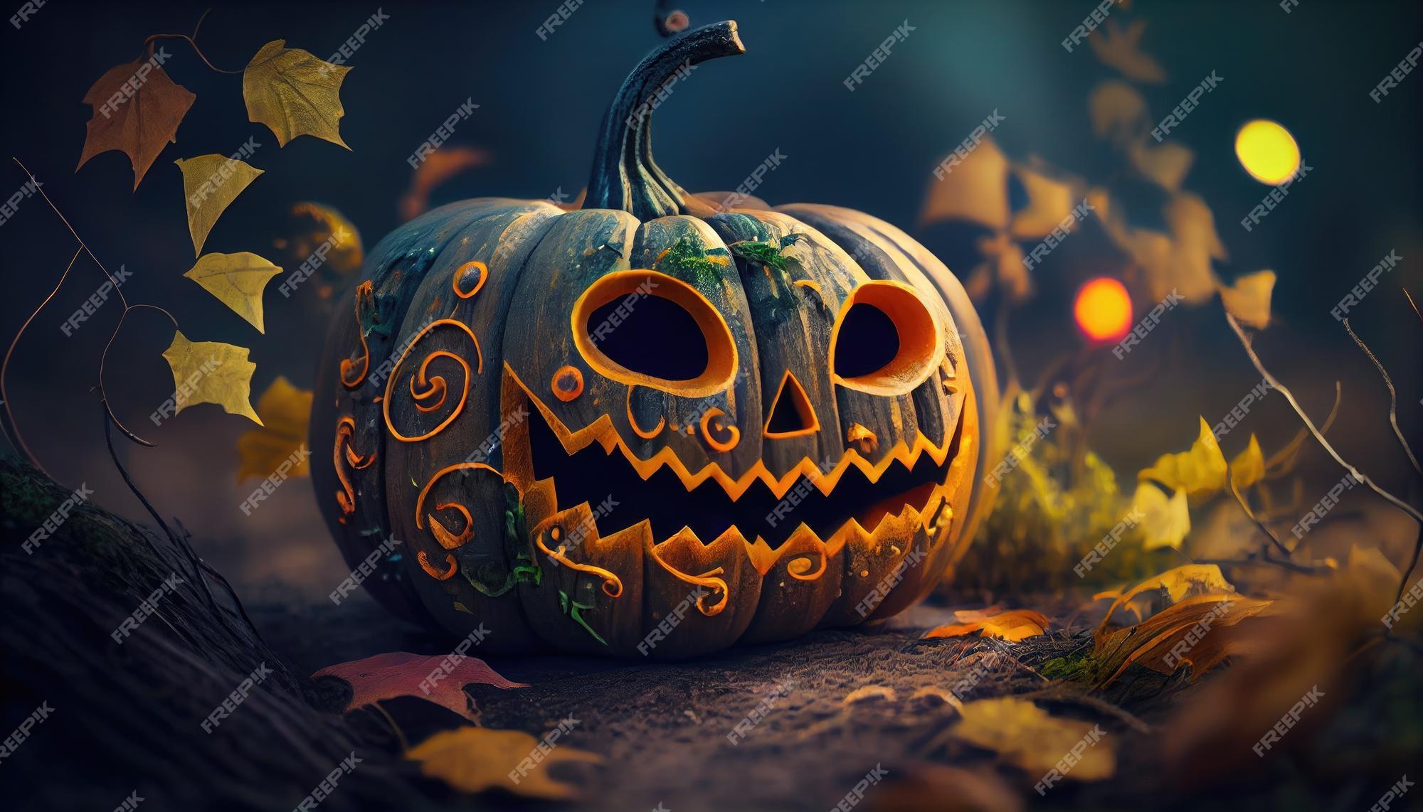 Premium Photo A halloween pumpkin