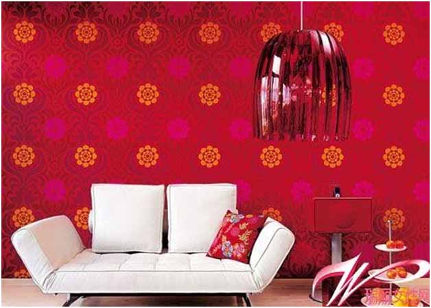 opt for a crimson red to create a charming effect in the living room