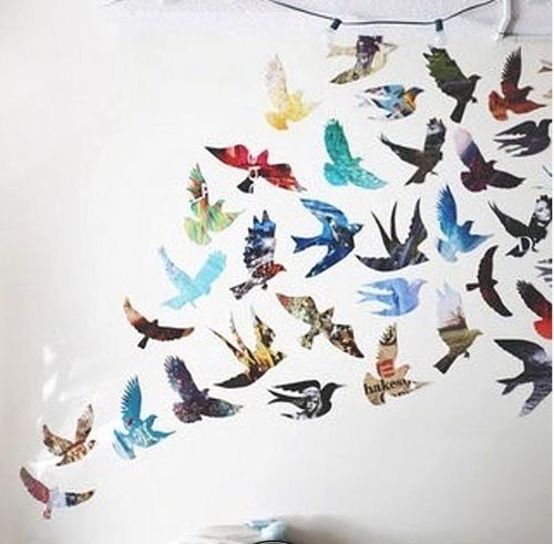 Handmade Bird Print Wallpaper Animal Art And Patterns Pint
