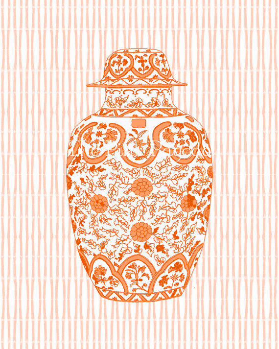 Chinoiserie Chic Touches Of Orange