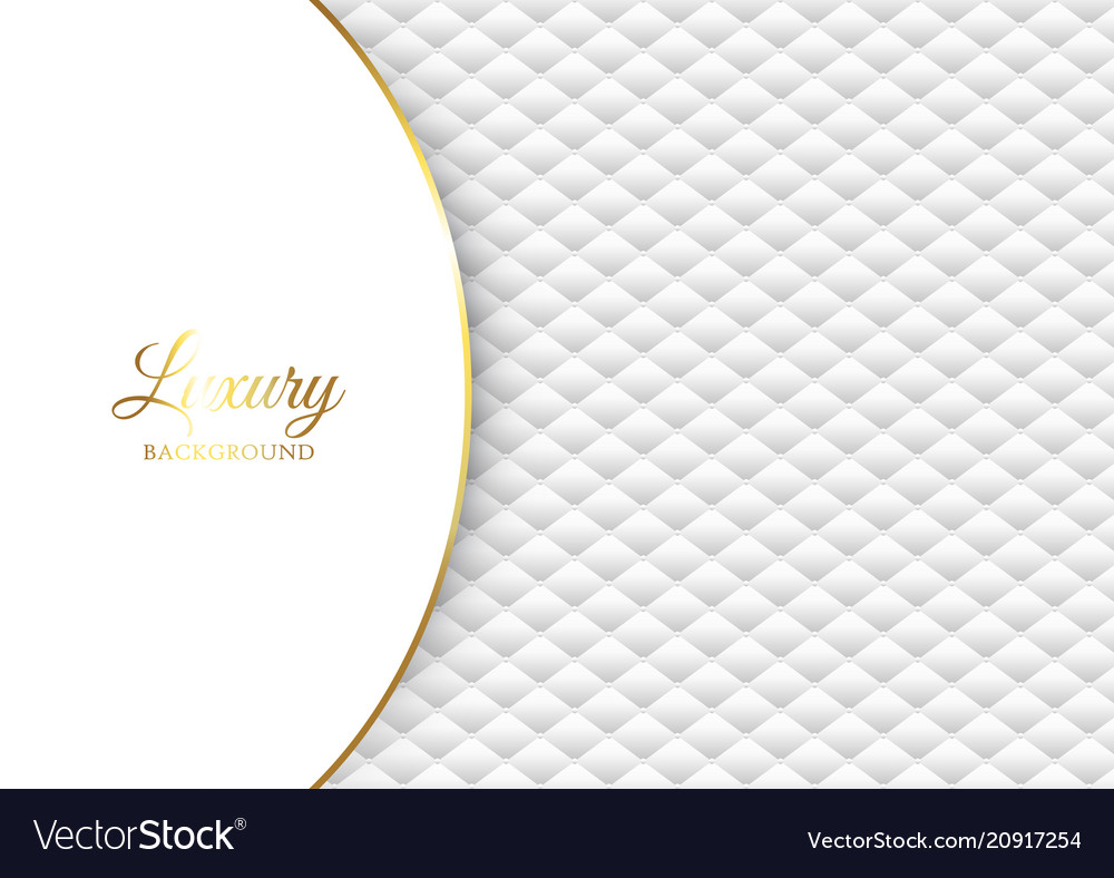 Luxury background with white quilted design Vector Image