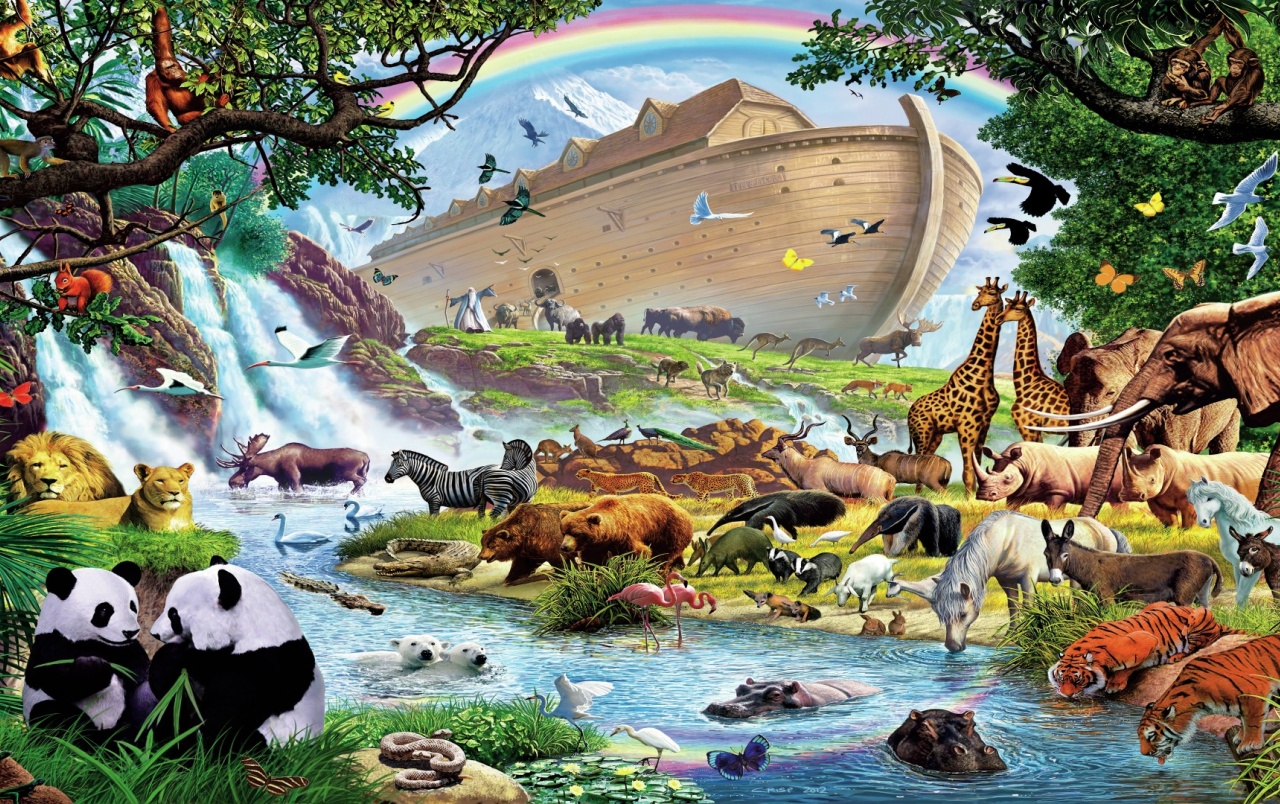 Noahs Ark Five Wallpaper Noah S With Animals