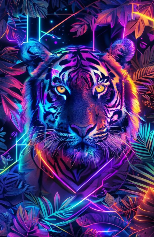 Neon Animal Wallpaper