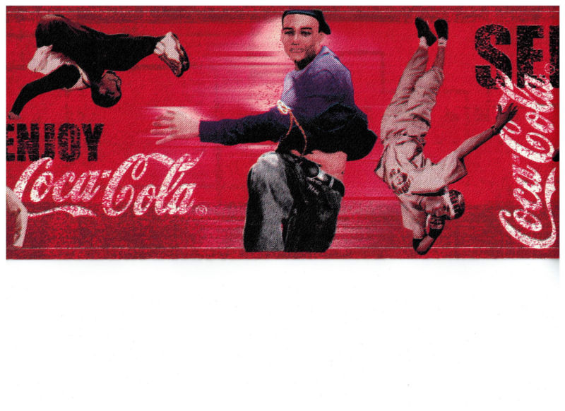 Wall Border Coca Cola Sensational Acrobatic Men Vinyl Wallpaper