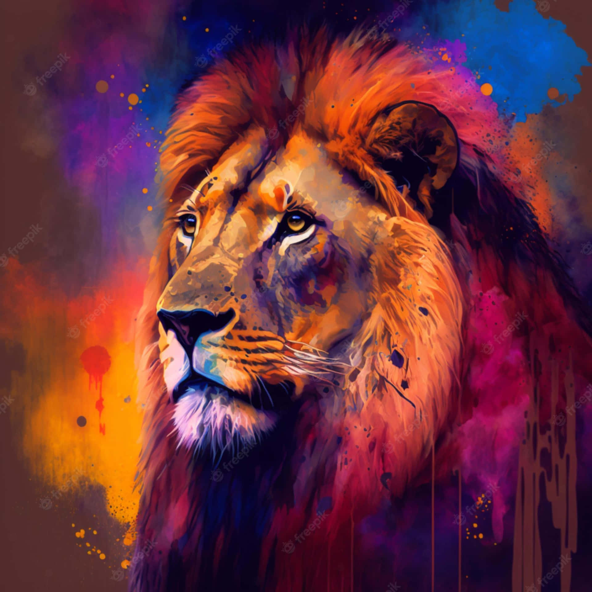 Fundo Do Galaxy Lion Wallpaper