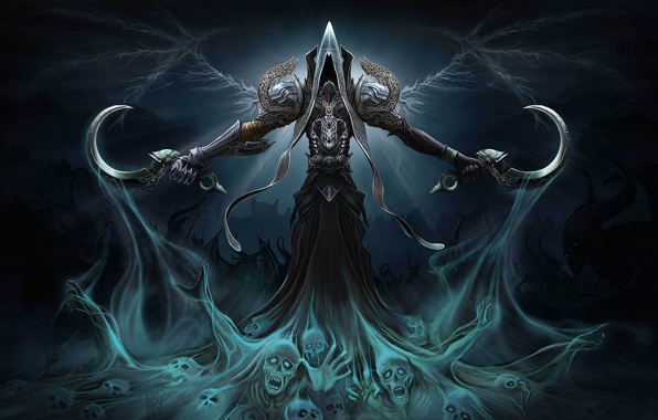 Malthael Reaper Of Souls Soul Sickle Wings Wallpaper