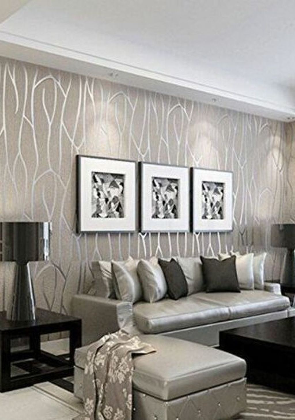 Modern Wallpaper Decoration For Living Room Ideas