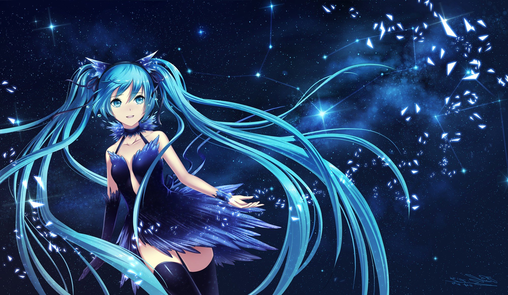 Anime Girls Vocaloid Hatsune Miku Lovely Wallpaper