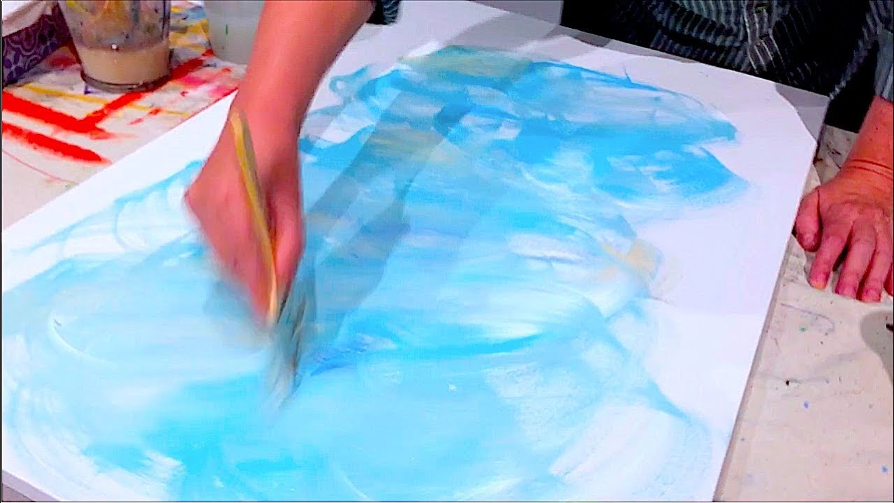 How To Paint And Blend A Background On S Acrylic Painting