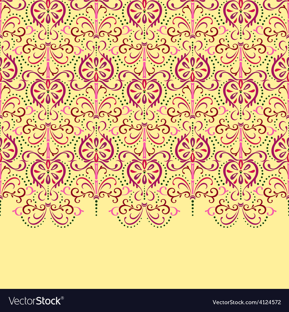 Background Eastern Floral Royalty Vector Image