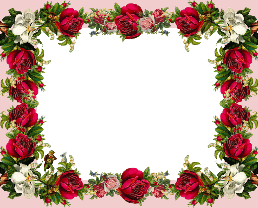 Flower Border Background Clipart Image Slidebackground