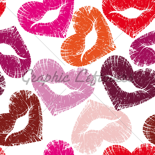 Shiny Red Kissing Lips Stock Vector HD Walls Find Wallpaper
