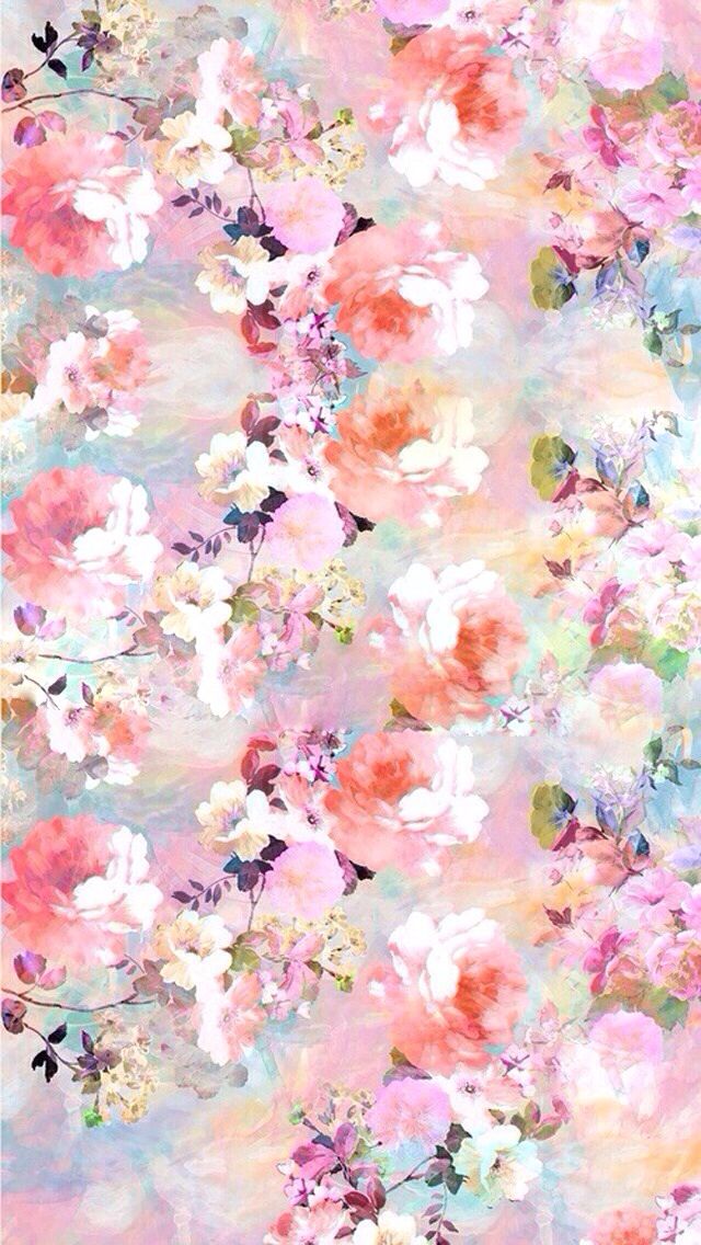 Iphone wallpaper   pink floral bg Pinterest