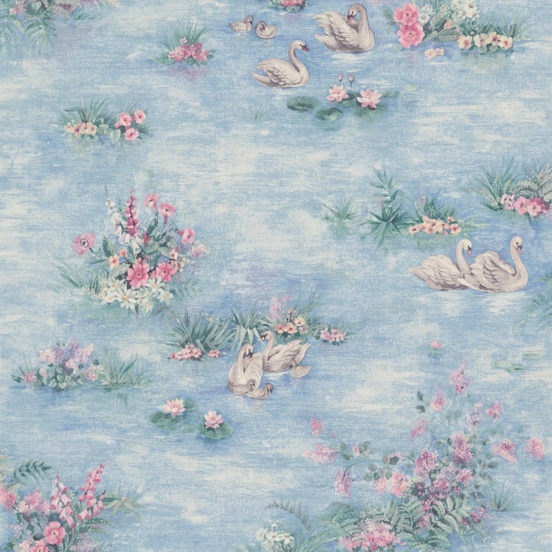 Wallpaper Animal Swans Textured