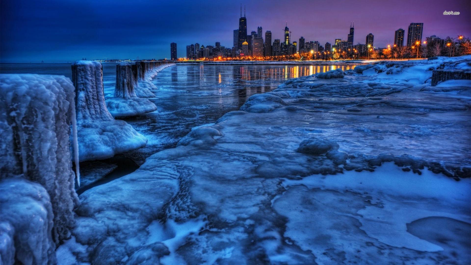 Chicago Wint HD Wallpaper Background Image