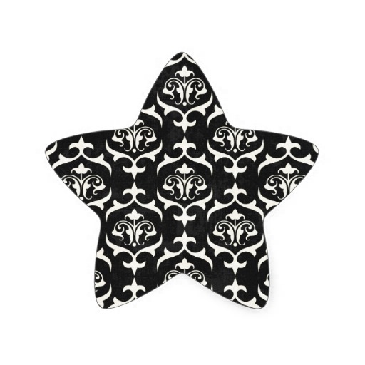 Black White Scroll Swirl Patterns Background Wall Stickers