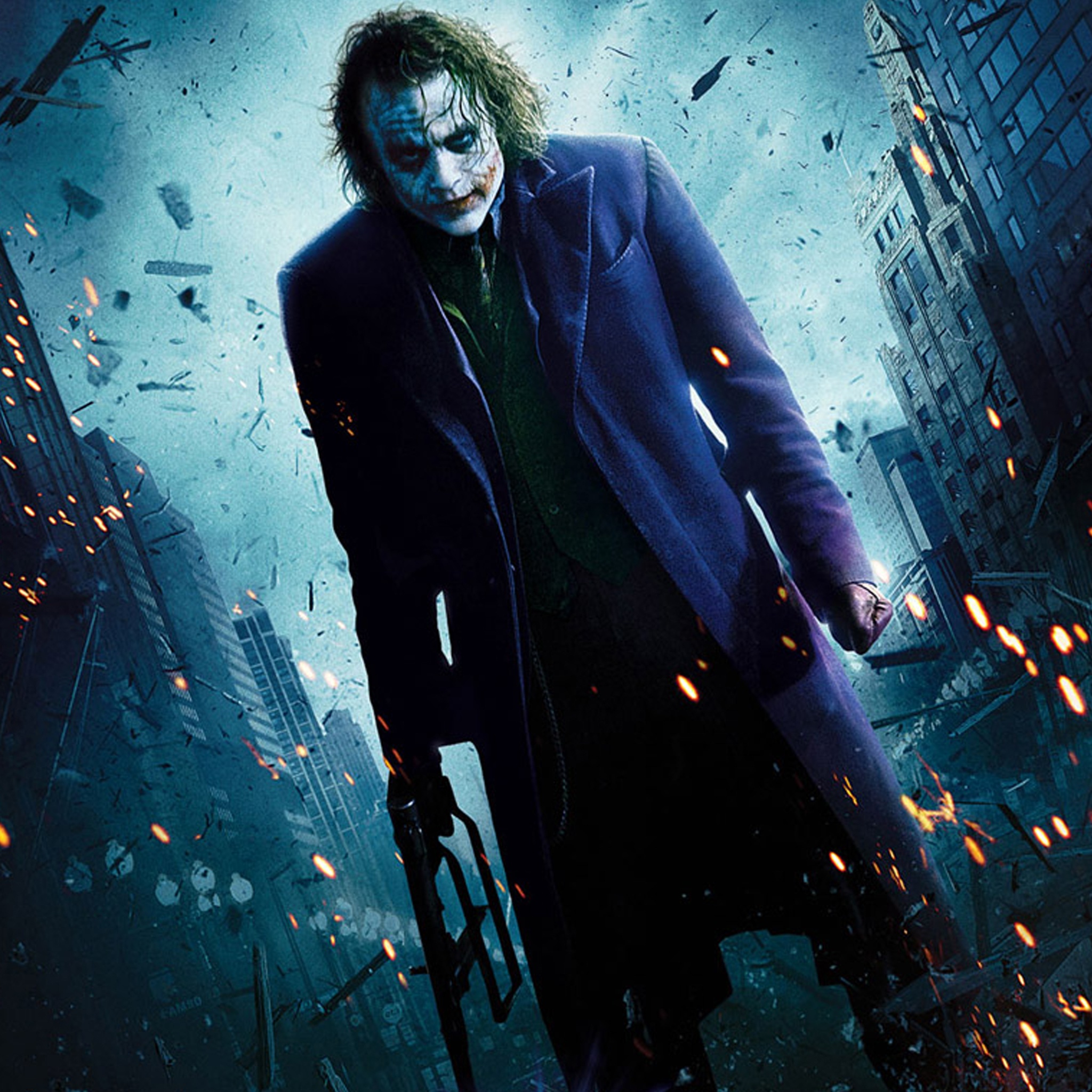 Joker In Dark Knight iPad Wallpaper