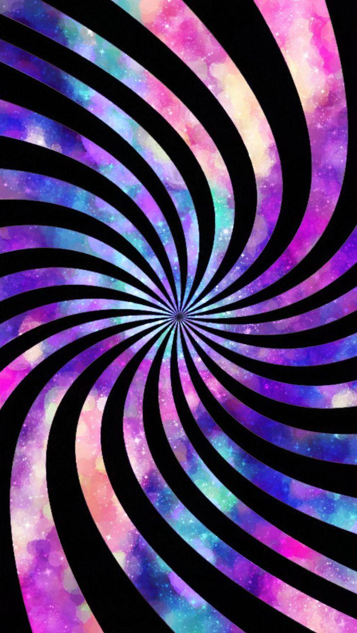 Abstract Swirly Galaxy Made By Me Patterns Purple Glitter