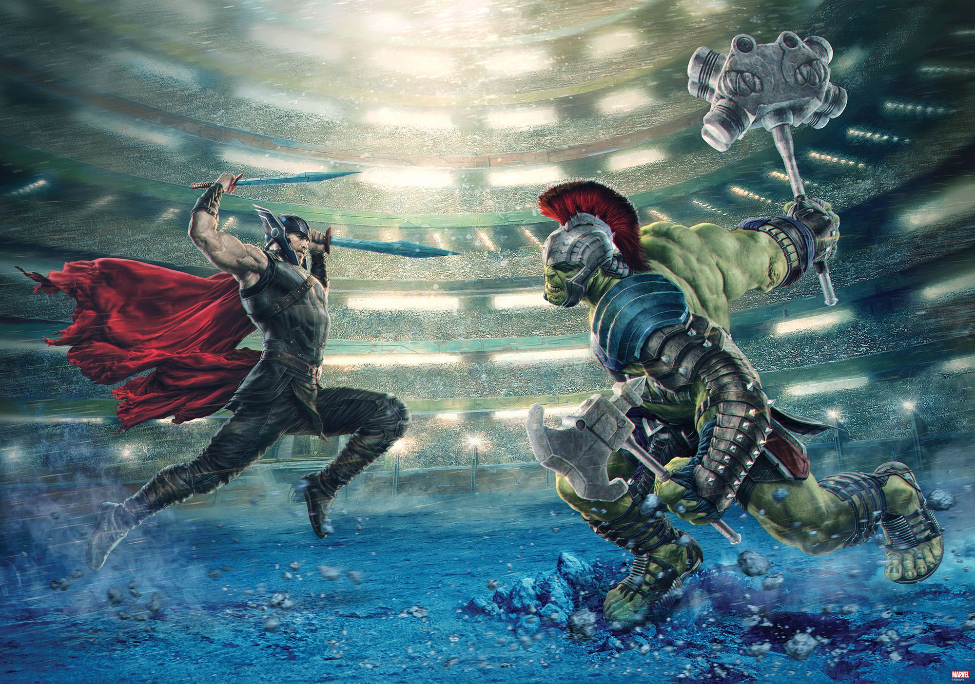 Hulk vs. Wolverine and Thor., in RENE LOPEZ's February 2011: Battle Royale  Comic Art Gallery Room