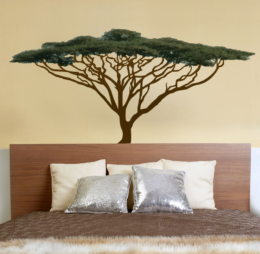 safari tree wall decal