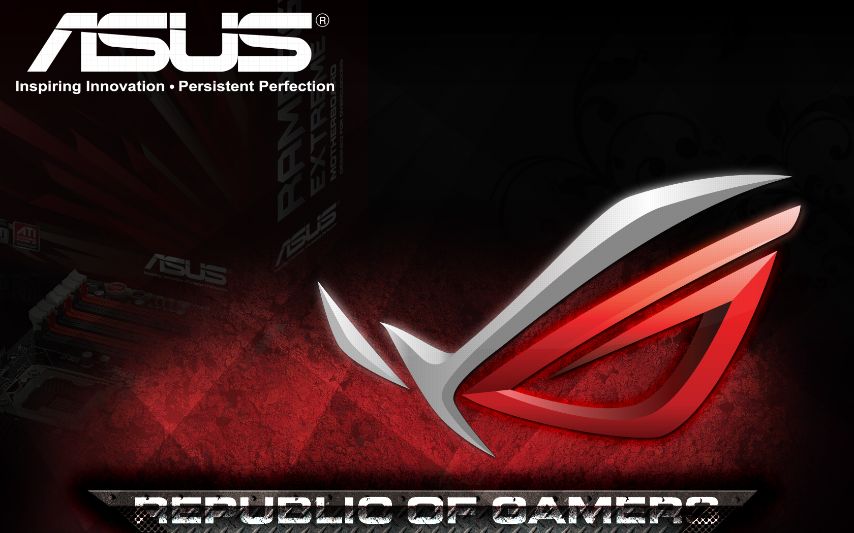 Asus Rog Republic Of Gamers Logo HD 1080p Wallpaper And