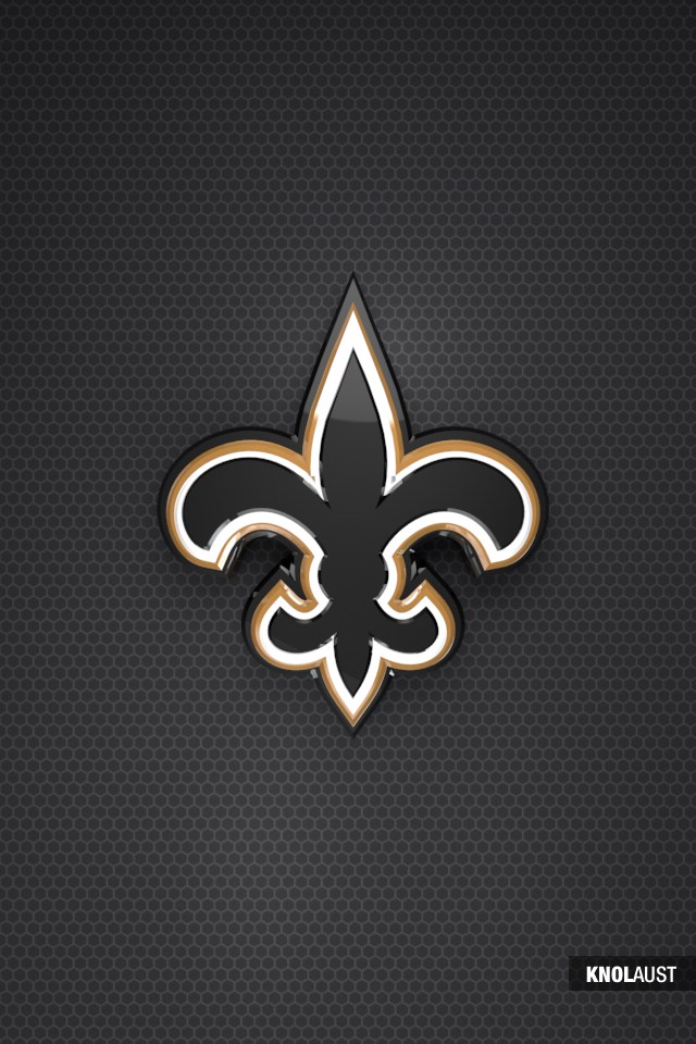 Download New Orleans Saints Logo In Stripes Wallpaper