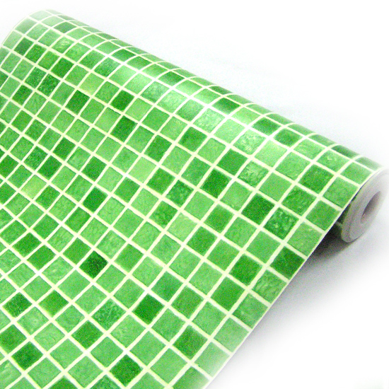 Green Emerald Mosaic Tile Self Adhesive Wallpaper Wallstickery