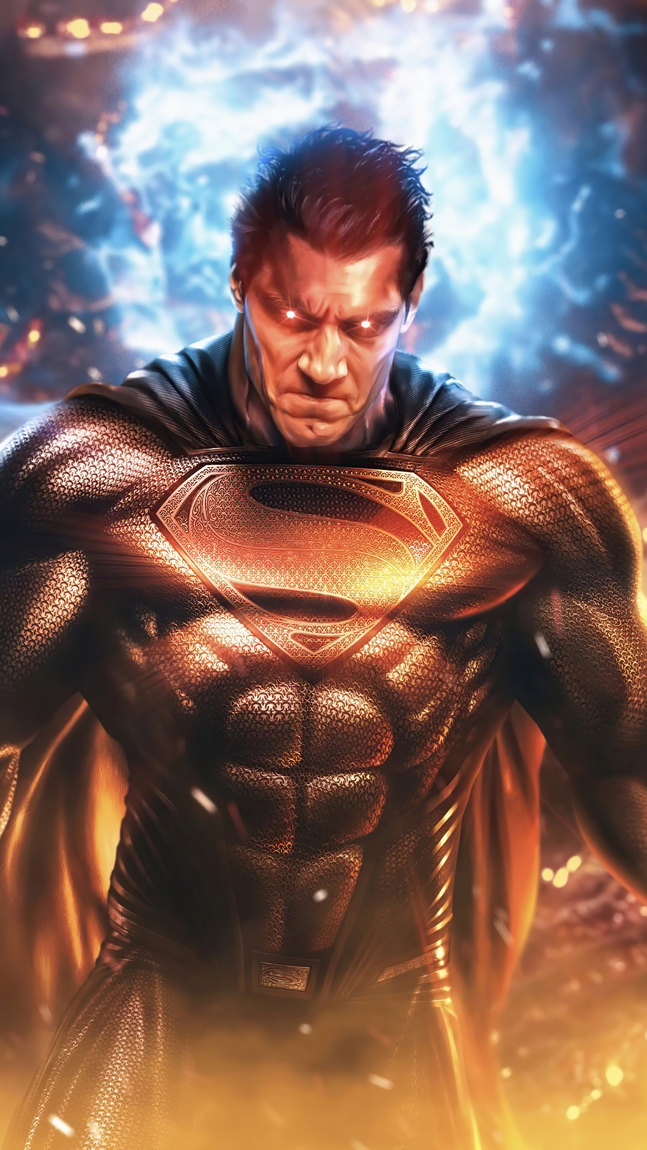 Superman Black Suit Justice League Zack Snyder Wallpaper 4k