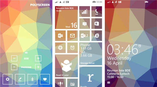  windows phone Polyscreen for Nokia Lumia create your own wallpapers