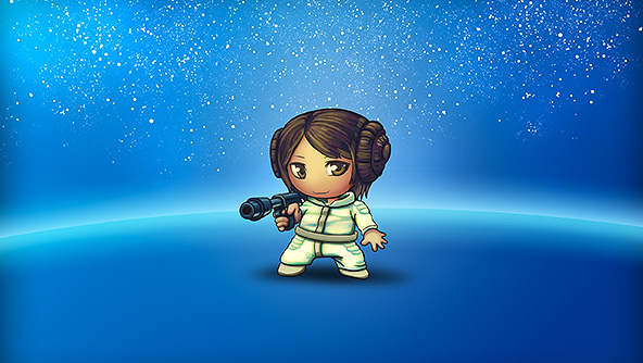 Star Wars   Princess Leia Chibi Version 592x334