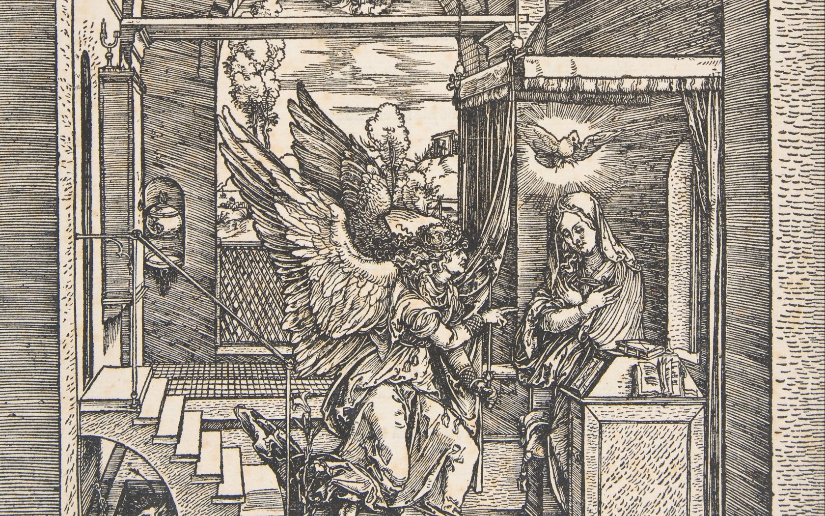 Wallpaper Albrecht Durer The Annunciation