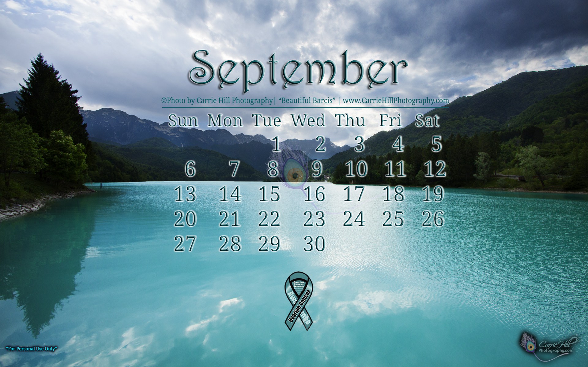 Beautiful Barcis September Desktop Wallpaper Calendar
