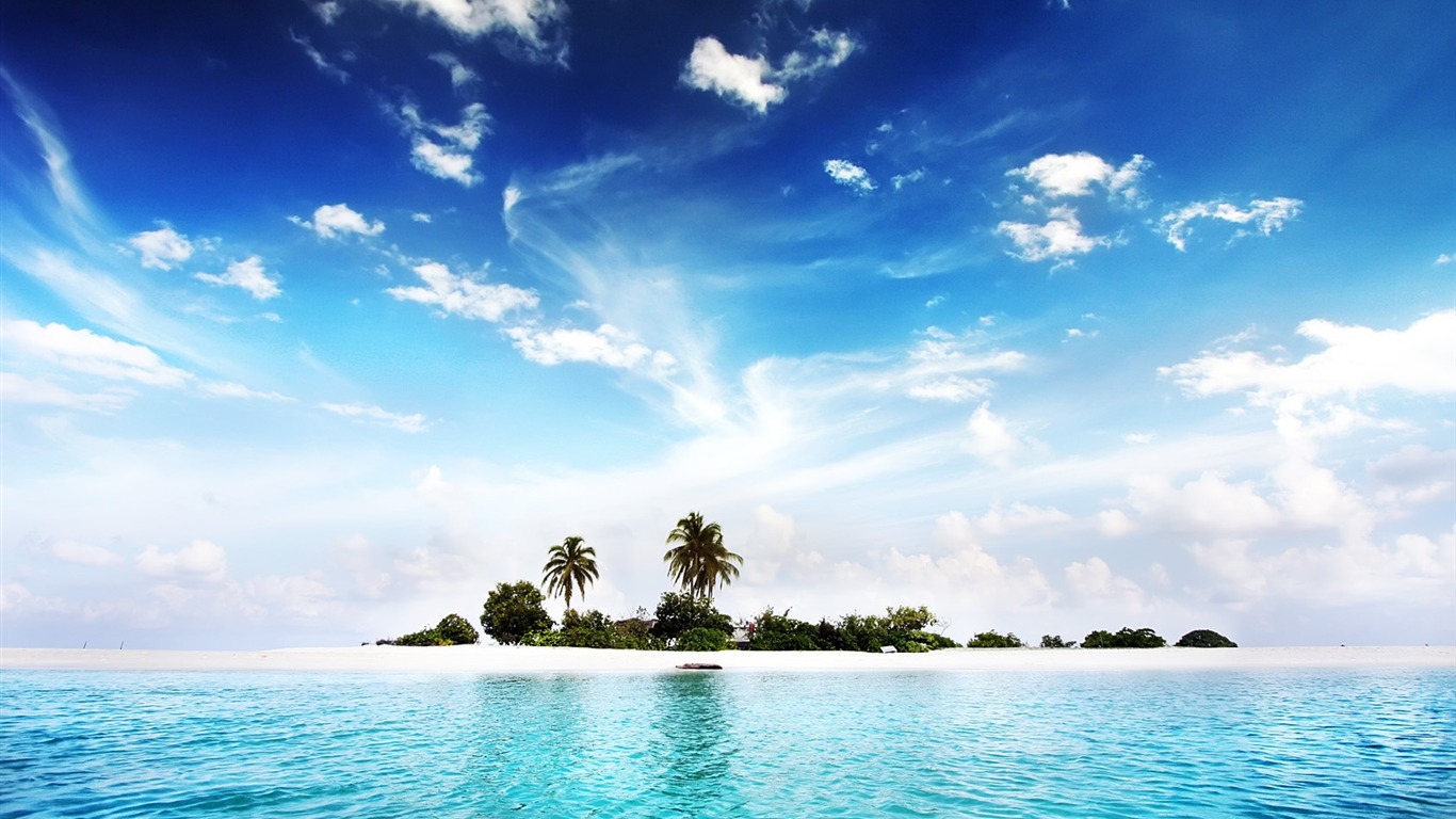 Sea Island Beautiful Scenery Desktop Wallpaper
