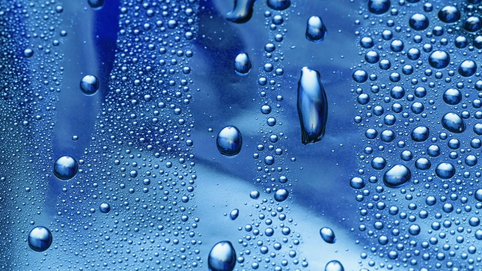 raindrops on blue window wallpaper   o