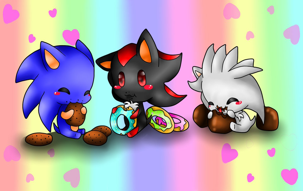 Cute Hogs Sonic Shadow And Silver With Sweets By Emilythecat5 On