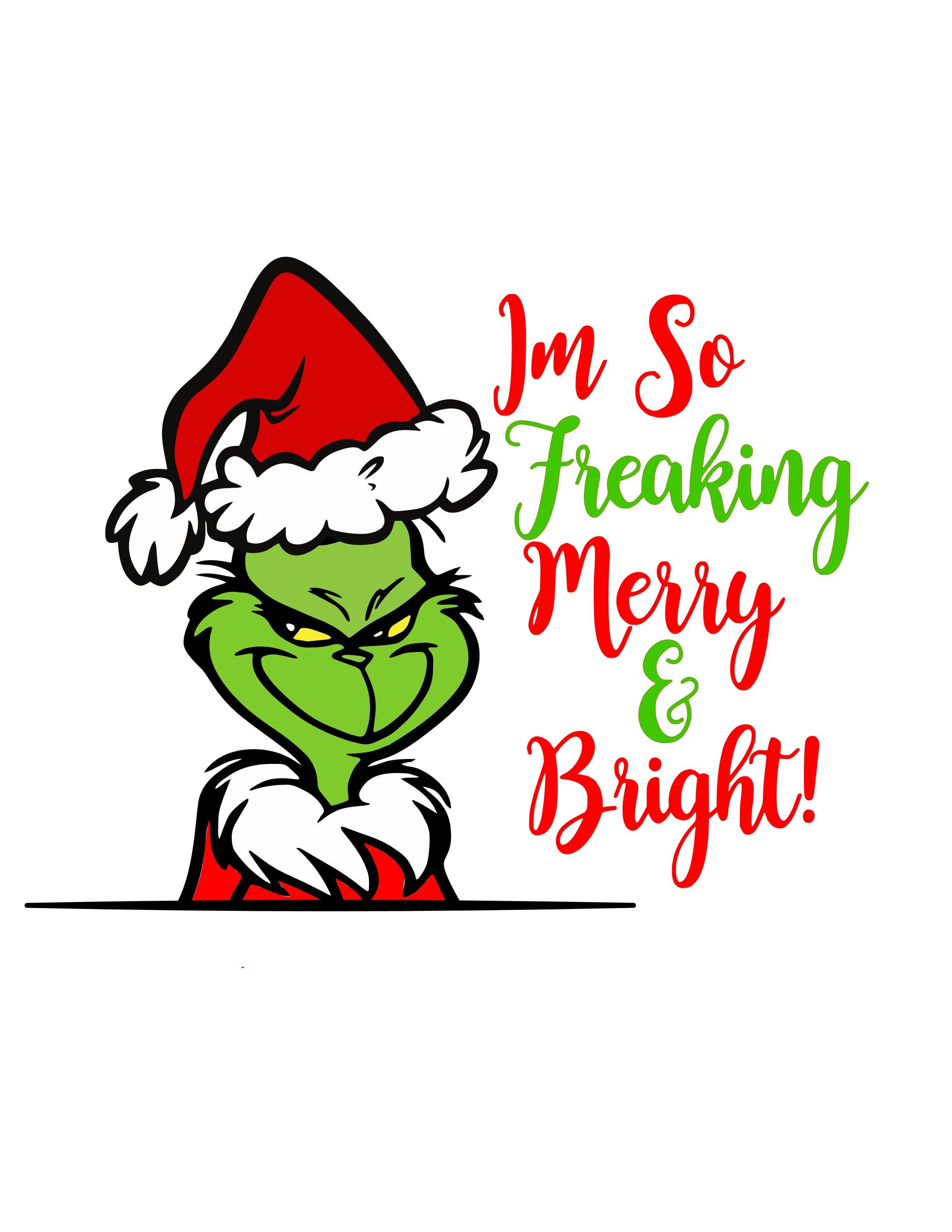 Grinch I M So Merry Bright Wallpaper