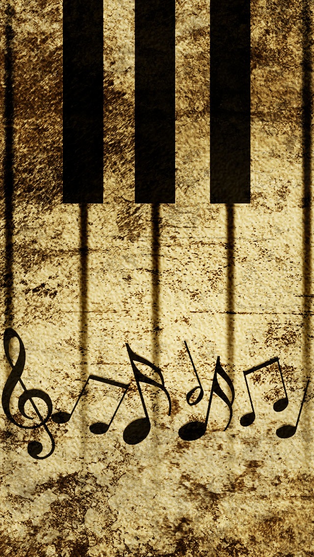 Keys With Musical Notes iPhone Plus And Wallpaper