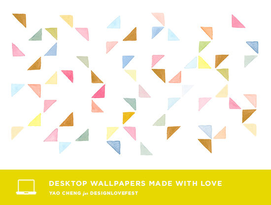The Watercolor Triangles Desktop Wallpaper By Yao Cheng